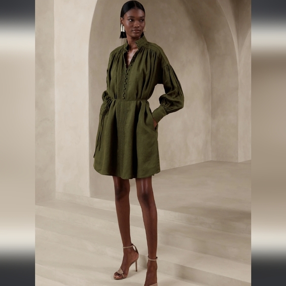 Banana republic European linen dress